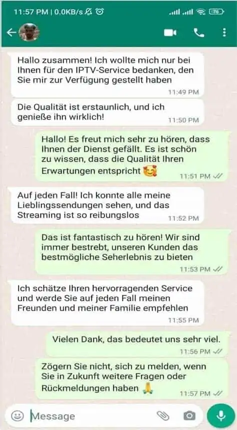 MIPTV4K customer review on WhatsApp 8